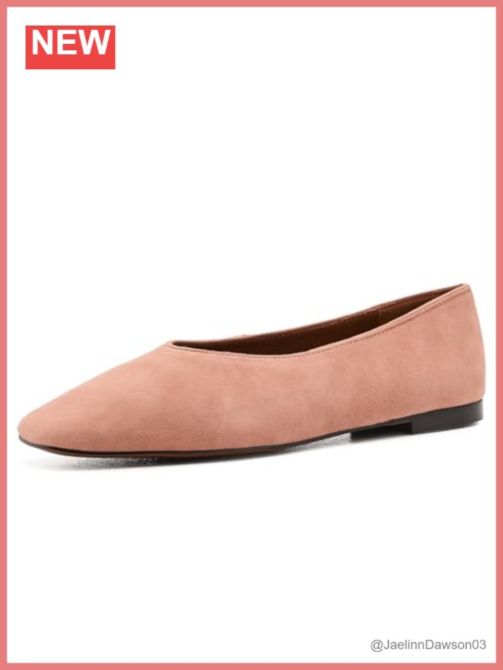 Madewell Mylie Leather Ballet Flat Slip-On Square Toe Womens Shoes